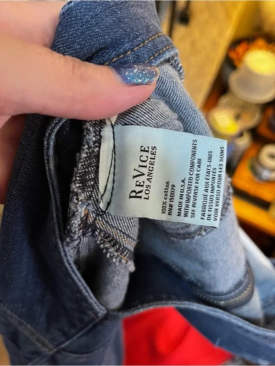 Revice Hollywood Heartthrob Retro Style Denim Flare Jumpsuit in Blue - Picture 15 of 15